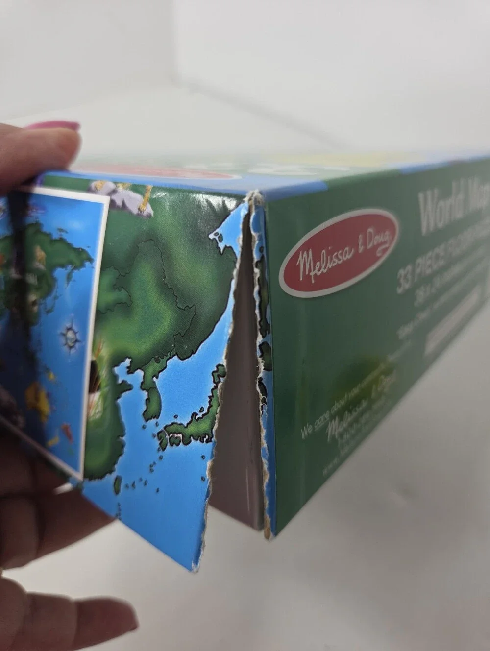 Melissa & Doug 33 Piece World Map Floor Puzzle Complete